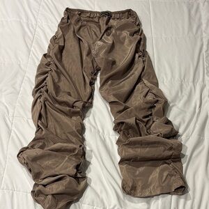 PrettyLittleThing Women’s Taupe Ruched Joggers